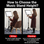 PERSEUS Leggio pieghevole portatile per chitarra e violino, 1.6m Solid Frosted Finish, 1.7m 3-Fold With Bag, 1.75m Bolded Black, 1.75m Bolded Silver, 1.7m Flagship Black, 1.7m Flagship White, 1.75m 2-Layer Flagship, 1.9m Foldable Flagship