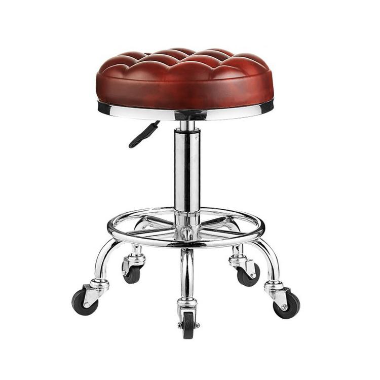 Sgabello da bar girevole regolabile con sistema idraulico e poggiapiedi., 42-54cm Stationary Glides Black, 42-54cm Stationary Glides Red, 42-54cm Stationary Glides Blue, 45-57cm Swivel Casters Black, 45-57cm Swivel Casters Black Red                    ...