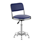 Sgabello da bar girevole regolabile con sistema idraulico e poggiapiedi., 42-54cm Stationary Glides Black, 42-54cm Stationary Glides Red, 42-54cm Stationary Glides Blue, 45-57cm Swivel Casters Black, 45-57cm Swivel Casters Black Red                    ...