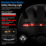 Casco intelligente per bici con indicatori di direzione a LED, ricaricabile, ideale per scooter elettrici, biciclette e skateboard.