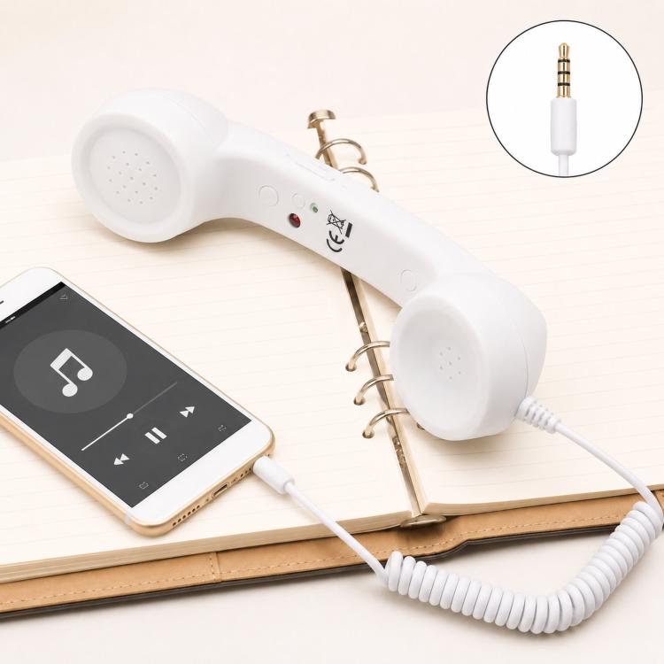 Ricevitore per cellulare retrò da 3,5 mm con controllo del volume e microfono
