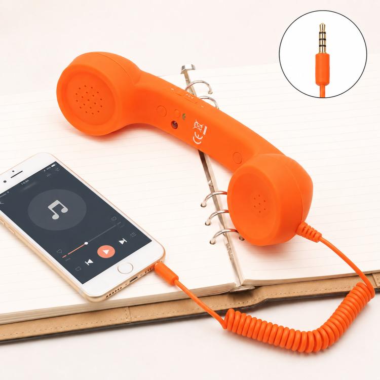 Ricevitore per cellulare retrò da 3,5 mm con controllo del volume e microfono