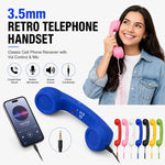 Ricevitore per cellulare retrò da 3,5 mm con controllo del volume e microfono