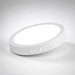 Plafoniera a pannello LED ultrasottile da 6500K, montaggio a superficie, interamente in plastica, a filo soffitto., 12W Round, 18W Round, 24W Round, 30W Round, 12W Square, 18W Square, 24W Square, 30W Square