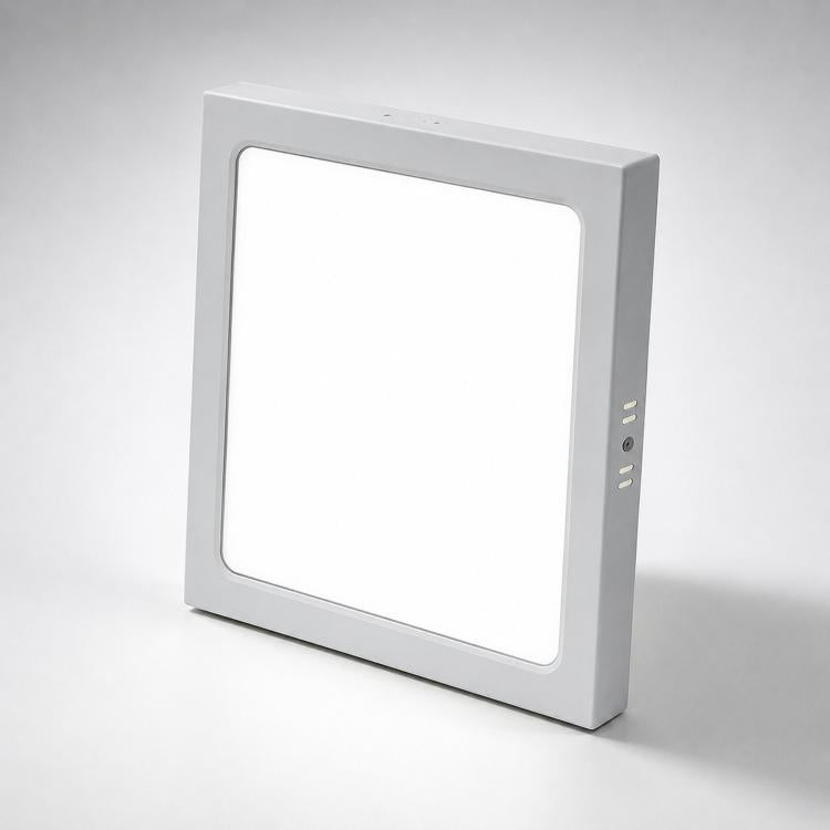 Plafoniera a pannello LED ultrasottile da 6500K, montaggio a superficie, interamente in plastica, a filo soffitto., 12W Round, 18W Round, 24W Round, 30W Round, 12W Square, 18W Square, 24W Square, 30W Square