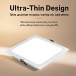 Faretto a incasso a pannello LED da 6500K, piatto, completamente isolato in plastica, lampada da soffitto, 12W Round, 18W Round, 30W Round, 12W Square, 18W Square, 30W Square