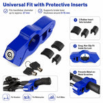 Blocco universale antifurto per leva del freno in alluminio CNC per manubrio, scooter elettrici e motociclette.