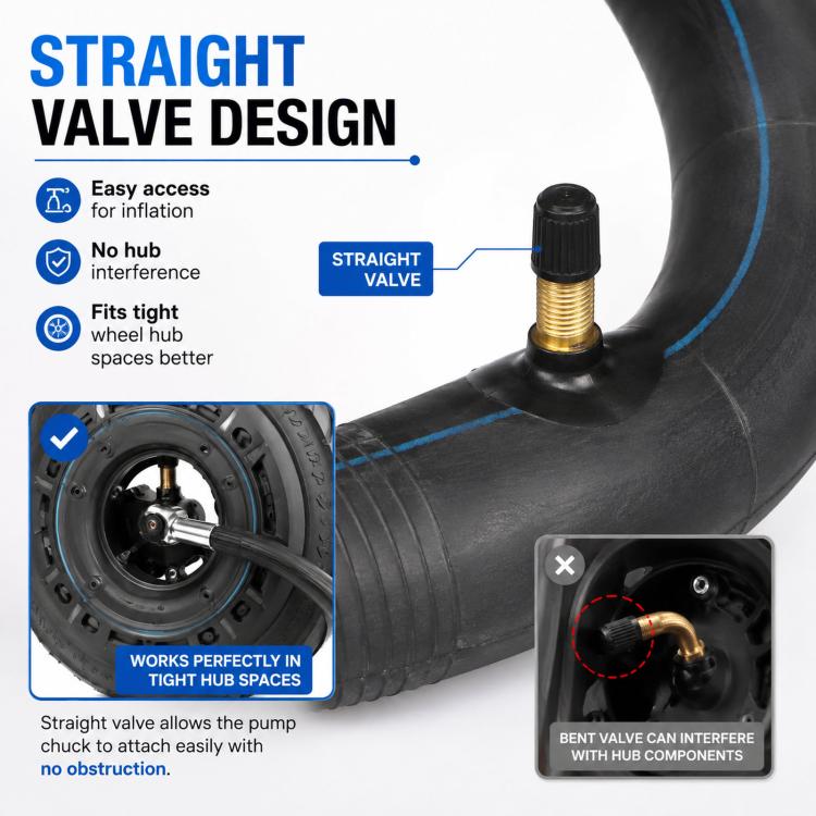 Pneumatico 85/65-6.5 per monopattino elettrico Kugoo G-Booster / Xiaomi Mini Pro, Straight Valve Inner Tube, With Outer Tire Set