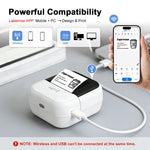 Stampante per etichette portatile HZTZ C50 e mini macchina per stencil per tatuaggi, etichettatrice termica senza inchiostro da 2 pollici