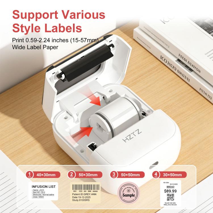 Stampante per etichette portatile HZTZ C50 e mini macchina per stencil per tatuaggi, etichettatrice termica senza inchiostro da 2 pollici