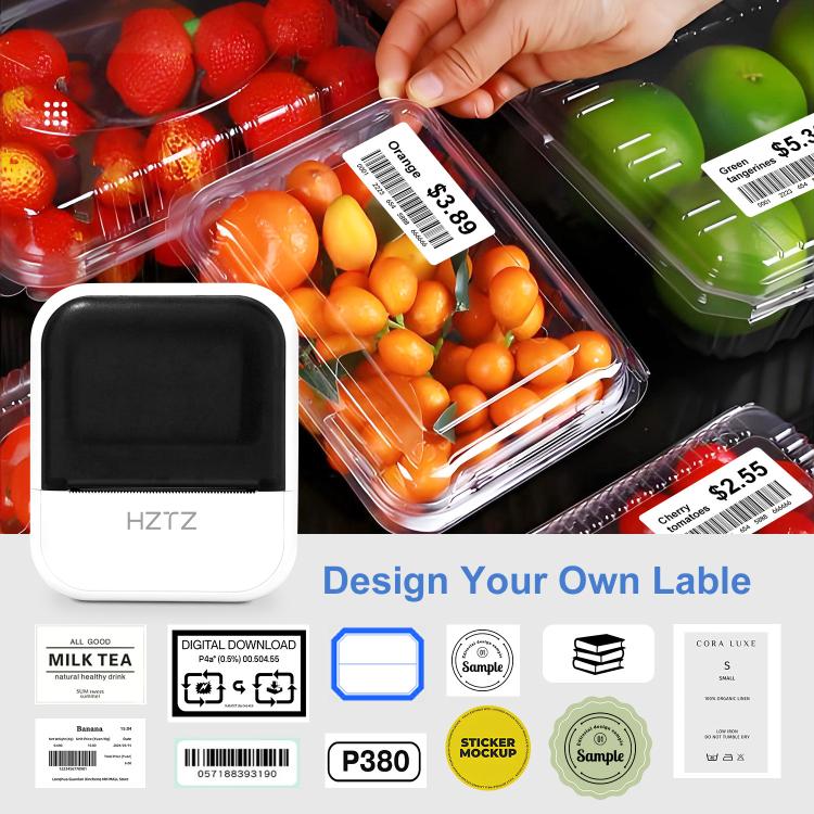Stampante per etichette portatile HZTZ C50 e mini macchina per stencil per tatuaggi, etichettatrice termica senza inchiostro da 2 pollici