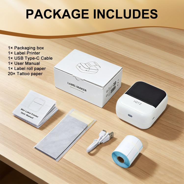 Stampante per etichette portatile HZTZ C50 e mini macchina per stencil per tatuaggi, etichettatrice termica senza inchiostro da 2 pollici
