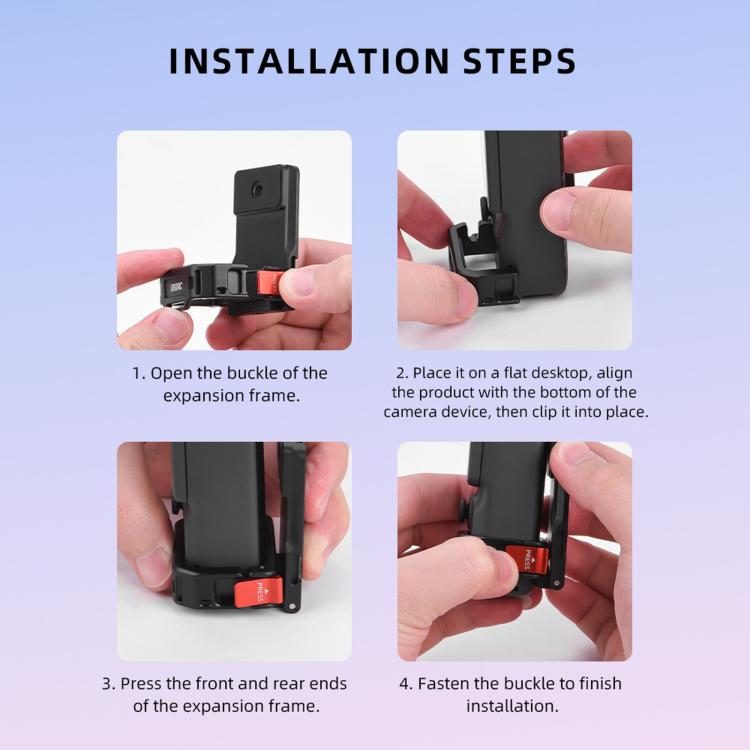 Dock di espansione magnetico multifunzionale BRDRC per DJI Osmo Pocket 4P / 4 / 3