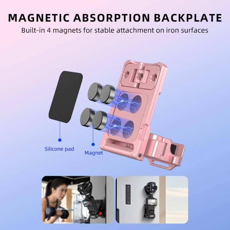 Dock di espansione magnetico multifunzionale BRDRC per DJI Osmo Pocket 4P / 4 / 3