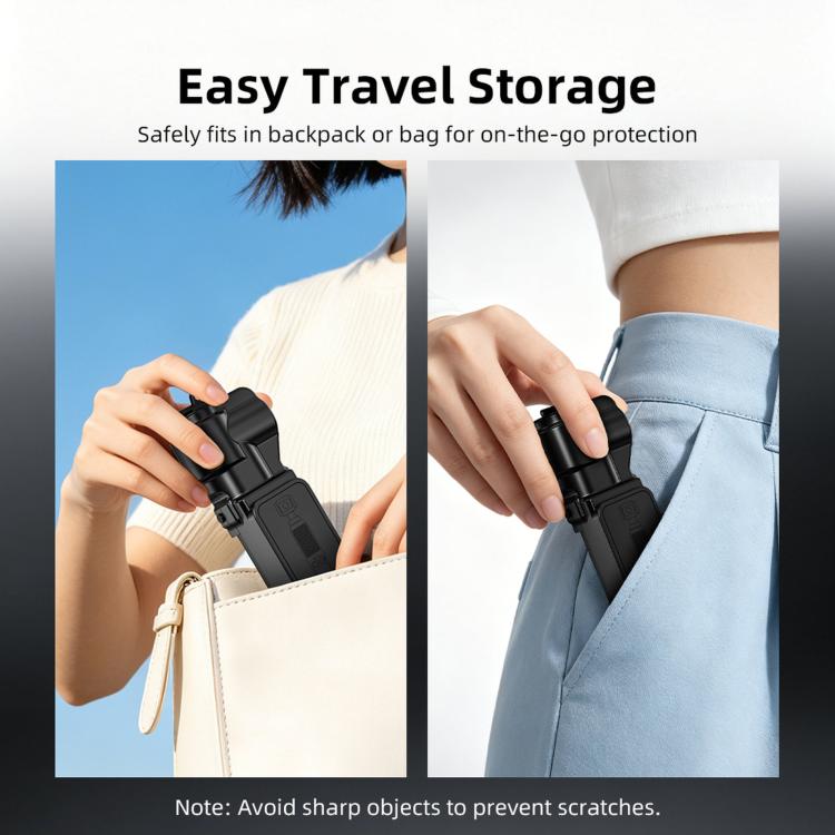 Custodia protettiva BRDRC per obiettivo e schermo del DJI Osmo Pocket 3/4, con protezione antipolvere.