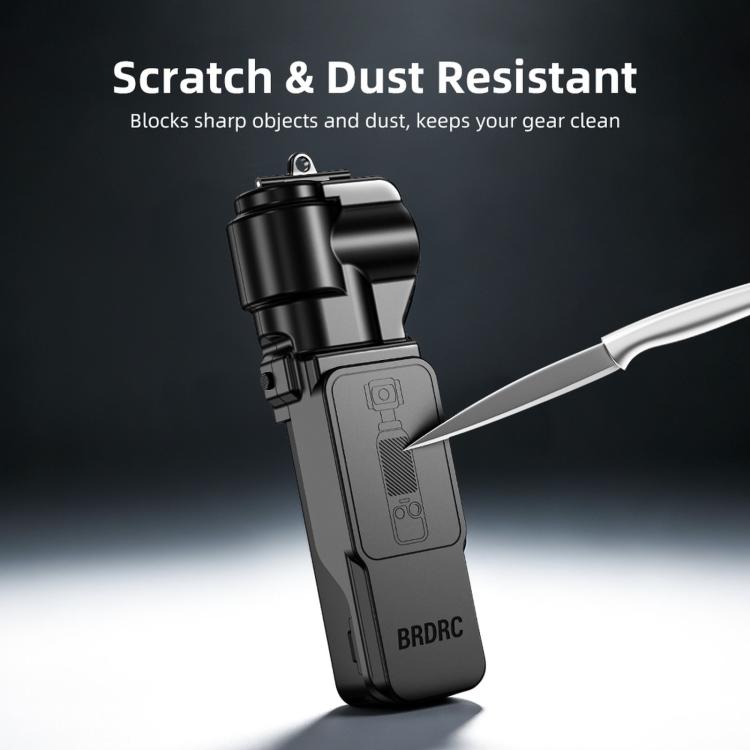 Custodia protettiva BRDRC per obiettivo e schermo del DJI Osmo Pocket 3/4, con protezione antipolvere.