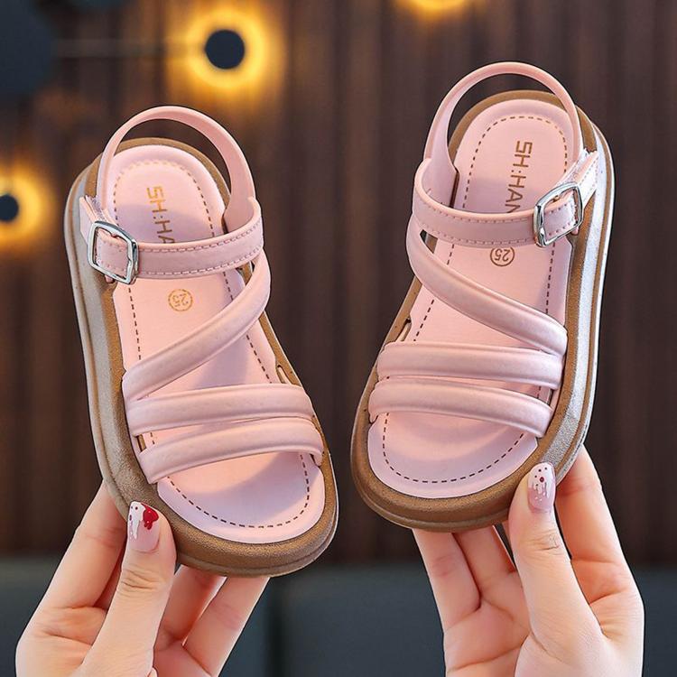 Sandali eleganti a punta aperta per ragazze, graziosi sandali estivi per studentesse, 21 Inner Length 13.5cm, 22 Inner Length 14cm, 23 Inner Length 14.5cm, 24 Inner Length 15cm, 25 Inner Length 15.5cm, 26 Inner Length 16cm, 27 Inner Length 16.5cm      ...