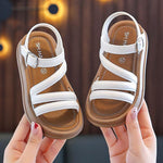 Sandali eleganti a punta aperta per ragazze, graziosi sandali estivi per studentesse, 29 Inner Length 17.5cm, 30 Inner Length 18cm, 31 Inner Length 18.5cm, 32 Inner Length 19cm, 33 Inner Length 19.5cm, 34 Inner Length 20cm, 35 Inner Length 20.5cm