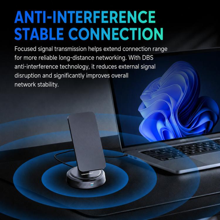Adattatore USB WiFi 7 tri-band 6452Mbps COMFAST CF-986BE PRO BE6500, CF-986BE PRO