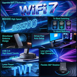 Adattatore USB WiFi 7 tri-band 6452Mbps COMFAST CF-986BE PRO BE6500, CF-986BE PRO