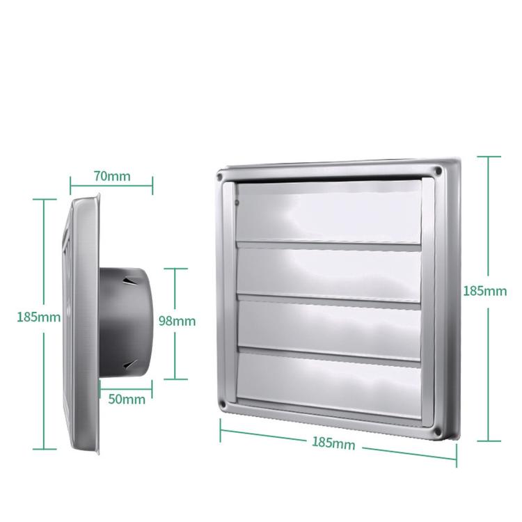 Copertura per uscita aria asciugatrice in acciaio inox 304, griglia a lamelle per esterni da parete., 4-inch With Insect Netting, 5-inch With Insect Netting, 6-inch With Insect Netting, 4-inch Without Insect Netting, 5-inch Without Insect Netting      ...