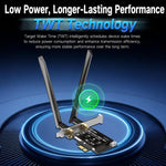 Adattatore wireless desktop COMFAST CF-BE650 Tri-Band 6500Mbps WiFi 7 PCIe con Bluetooth 5.4, CF-BE650