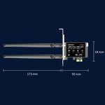 Adattatore wireless desktop COMFAST CF-BE650 Tri-Band 6500Mbps WiFi 7 PCIe con Bluetooth 5.4, CF-BE650