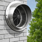 Cappa aspirante in acciaio inox integrata nel piano cottura con griglia di protezione contro uccelli e topi., 150mm, 160mm, 180mm, 190mm, 200mm