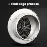 Cappa aspirante in acciaio inox integrata nel piano cottura con griglia di protezione contro uccelli e topi., 150mm, 160mm, 180mm, 190mm, 200mm