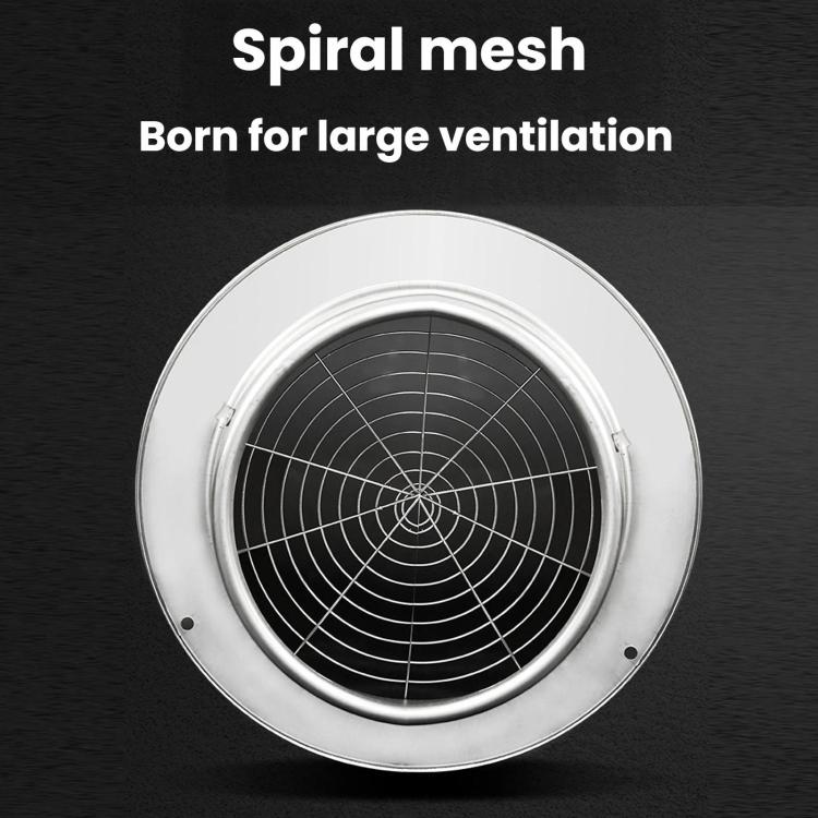 Cappa aspirante in acciaio inox integrata nel piano cottura con griglia di protezione contro uccelli e topi., 150mm, 160mm, 180mm, 190mm, 200mm