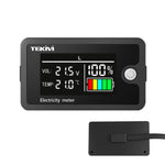 TEKM Voltmetro universale a due fili con display LCD e display digitale da 8-100 V per batterie., Standard, Waterproof, Waterproof + Stand, Waterproof + Stand + Base