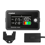 TEKM Voltmetro universale a due fili con display LCD e display digitale da 8-100 V per batterie., Standard, Waterproof, Waterproof + Stand, Waterproof + Stand + Base