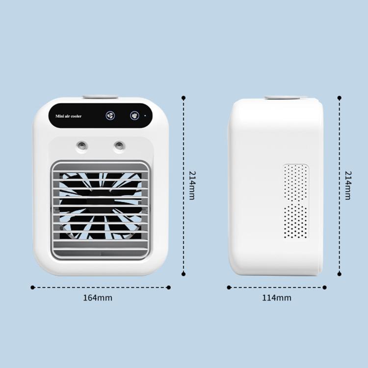 Mini raffrescatore d'aria domestico, ventilatore da tavolo con funzione di nebulizzazione e umidificazione., L7
