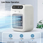 Mini raffrescatore d'aria domestico, ventilatore da tavolo con funzione di nebulizzazione e umidificazione., L7