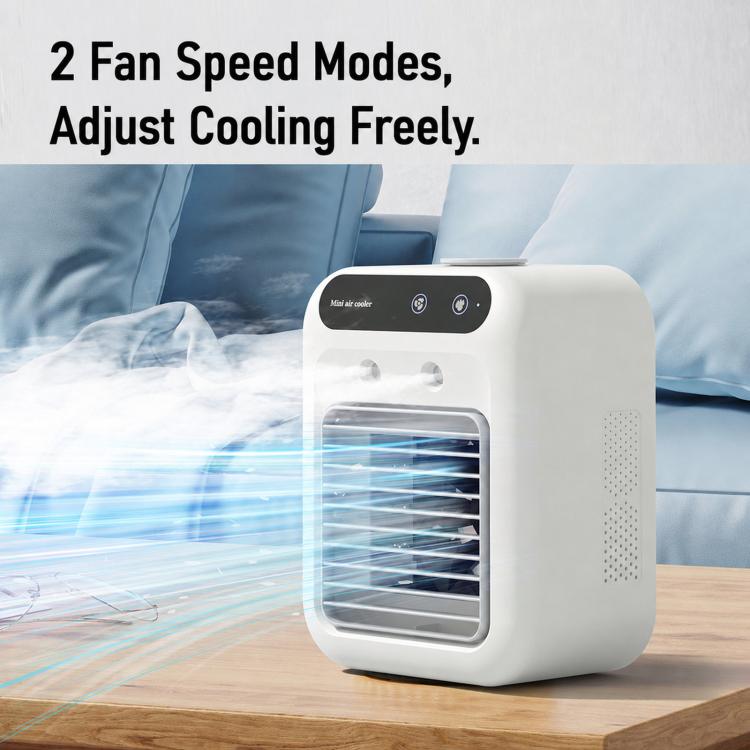 Mini raffrescatore d'aria domestico, ventilatore da tavolo con funzione di nebulizzazione e umidificazione., L7