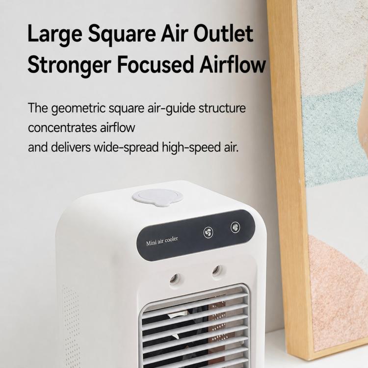 Mini raffrescatore d'aria domestico, ventilatore da tavolo con funzione di nebulizzazione e umidificazione., L7