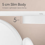 Plafoniera LED sottile, dimmerabile a 3 colori, rotonda, a incasso, ideale per camera da letto., FSL 25W 35cm White, FSL 25W 35cm Black, FSL 36W 45cm White, FSL 36W 45cm Black