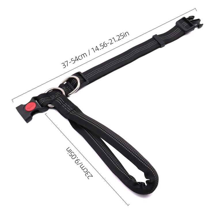 Collare per cani con maniglia di controllo integrata, guinzaglio in nylon resistente con fibbia di sicurezza, per cani di taglia media e grande.