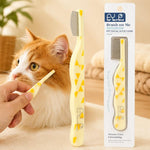 Mini pettine per viso e occhi di animali domestici, denti fini da 0,35 mm, pettine antipulci con perni di sicurezza curvi in metallo.