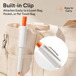 Sloppup Rimuovi zecche retrattile a forma di lazo, sicuro e senza sostanze chimiche, per cani e gatti., Orange White