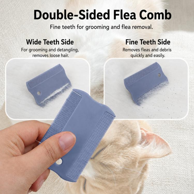 Kit per la rimozione delle zecche dagli animali domestici, composto da 10 pezzi, con lente d'ingrandimento, pinzette, penna a lazo e pettine per pulci., 10-Piece Kit