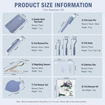 Kit per la rimozione delle zecche dagli animali domestici, composto da 10 pezzi, con lente d'ingrandimento, pinzette, penna a lazo e pettine per pulci., 10-Piece Kit