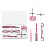 CHUIXIAN Kit di attrezzi per la manutenzione del mulinello da pesca in alluminio da 5 pezzi/scatola, set di chiavi per la rimozione del perno del cuscinetto della bobina per il baitcasting