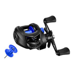 Mulinello da pesca a casting con rapporto di trasmissione 7.2:1, sistema di freno magnetico a 12 velocità, lanci lunghi e fluidi., Plastic Line Cup Blue Left Hand, Plastic Line Cup Blue Right Hand, Plastic Line Cup Red Left Hand                        ...