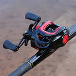 Mulinello da pesca a casting con rapporto di trasmissione 7.2:1, sistema di freno magnetico a 12 velocità, lanci lunghi e fluidi., Plastic Line Cup Blue Left Hand, Plastic Line Cup Blue Right Hand, Plastic Line Cup Red Left Hand                        ...