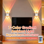 Lampada da parete magnetica con luce ambientale a gradiente RGB intelligente, sensore di movimento e luce notturna a LED.