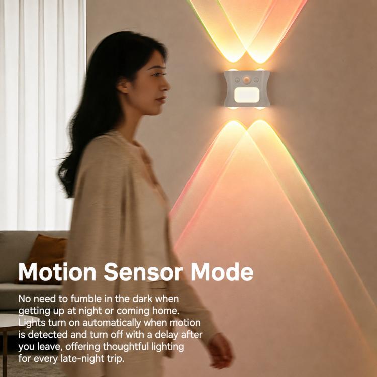 Lampada da parete magnetica con luce ambientale a gradiente RGB intelligente, sensore di movimento e luce notturna a LED.