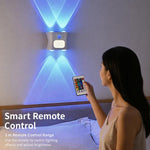 Lampada da parete magnetica con luce ambientale a gradiente RGB intelligente, sensore di movimento e luce notturna a LED.