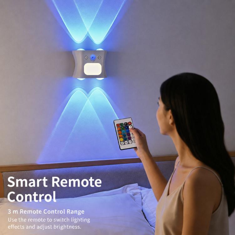 Lampada da parete magnetica con luce ambientale a gradiente RGB intelligente, sensore di movimento e luce notturna a LED.