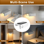 Lampada notturna a LED ricaricabile 2 in 1 con sensore di movimento e supporto per telefono, ideale per il bagno.